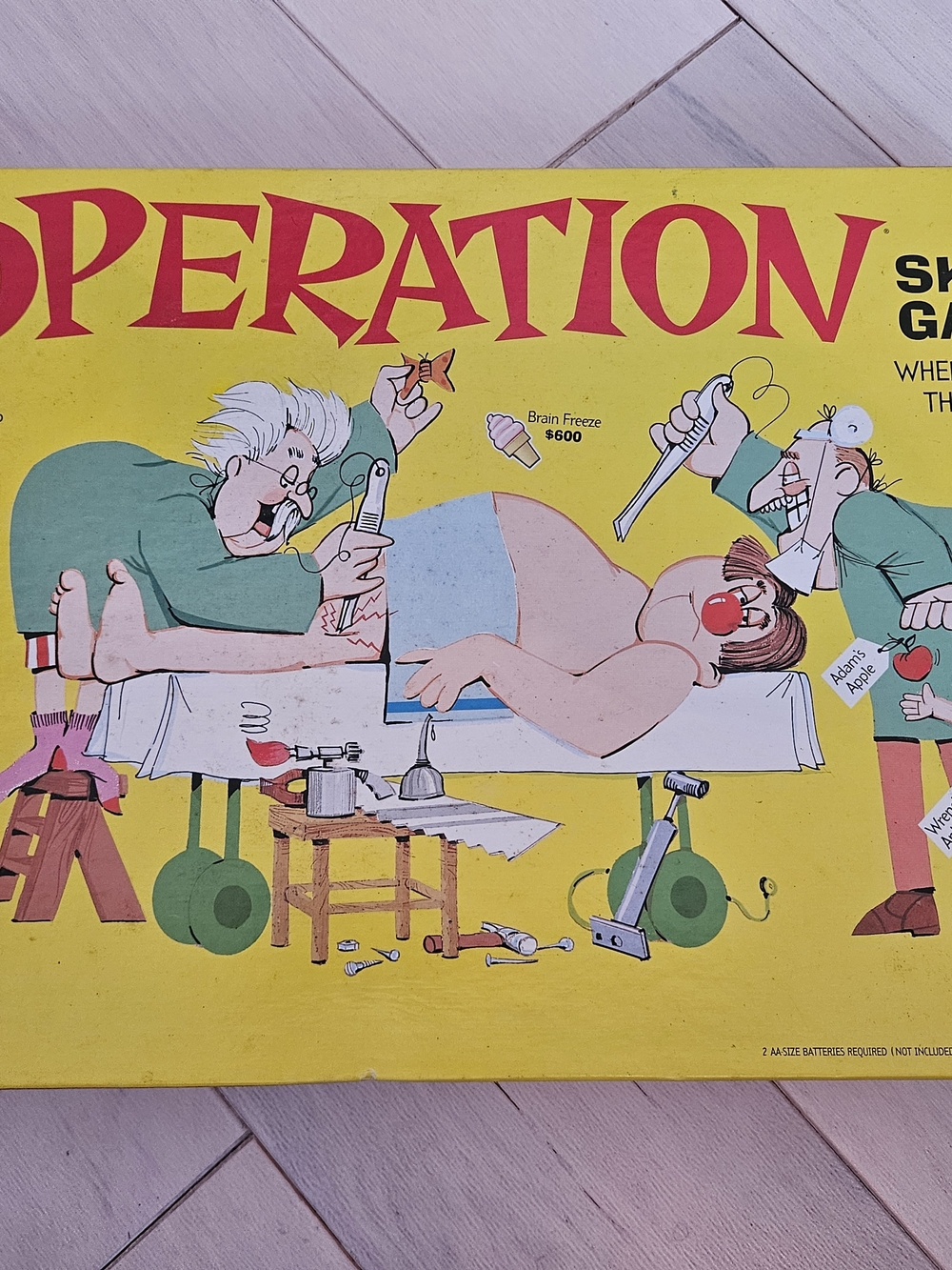 Operation Classic Board Game - Yellow Edition Vtg